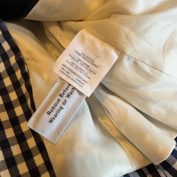 NWOT J.crew size 00 blue gingham blazer - Picture 7 of 10